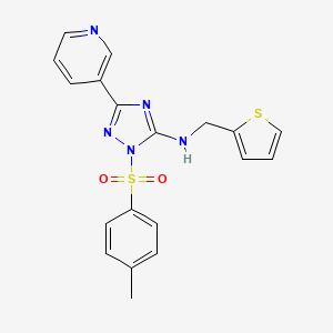 1-[(4-methylphenyl)sulfonyl]-3-(pyridin-3-yl)-N-(thiophen-2-ylmethyl)-1H-1,2,4-triazol-5-amine