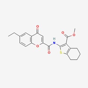 methyl 2-{[(6-ethyl-4-oxo-4H-chromen-2-yl)carbonyl]amino}-4,5,6,7-tetrahydro-1-benzothiophene-3-carboxylate