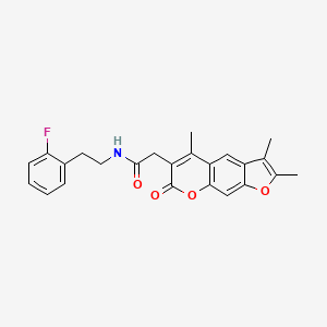 N-[2-(2-fluorophenyl)ethyl]-2-(2,3,5-trimethyl-7-oxo-7H-furo[3,2-g]chromen-6-yl)acetamide