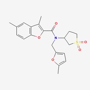 N-(1,1-dioxidotetrahydrothiophen-3-yl)-3,5-dimethyl-N-[(5-methylfuran-2-yl)methyl]-1-benzofuran-2-carboxamide