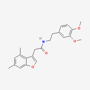 N-[2-(3,4-dimethoxyphenyl)ethyl]-2-(4,6-dimethyl-1-benzofuran-3-yl)acetamide