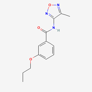 molecular formula C13H15N3O3 B11400507 N-(4-methyl-1,2,5-oxadiazol-3-yl)-3-propoxybenzamide 