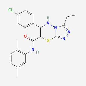 6-(4-chlorophenyl)-N-(2,5-dimethylphenyl)-3-ethyl-6,7-dihydro-5H-[1,2,4]triazolo[3,4-b][1,3,4]thiadiazine-7-carboxamide