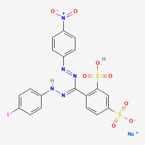 molecular formula C₁₉H₁₂IN₅Na₂O₈S₂ B1140052 1,3-Benzenedisulfonic acid, 4-[[2-(4-iodophenyl)diazenyl][2-(4-nitrophenyl)hydrazinylidene]methyl]-, sodium salt (1:1) CAS No. 150849-53-9
