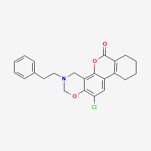 12-Chloro-3-phenethyl-3,4,7,8,9,10-hexahydro-2H,6H-benzo[3,4]chromeno[8,7-E][1,3]oxazin-6-one