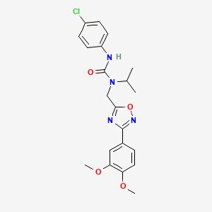 3-(4-Chlorophenyl)-1-{[3-(3,4-dimethoxyphenyl)-1,2,4-oxadiazol-5-yl]methyl}-1-propan-2-ylurea