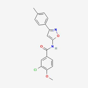 3-chloro-4-methoxy-N-[3-(4-methylphenyl)-1,2-oxazol-5-yl]benzamide