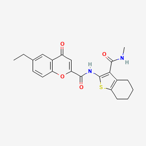 6-ethyl-N-[3-(methylcarbamoyl)-4,5,6,7-tetrahydro-1-benzothiophen-2-yl]-4-oxo-4H-chromene-2-carboxamide