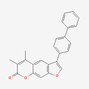 3-(biphenyl-4-yl)-5,6-dimethyl-7H-furo[3,2-g]chromen-7-one