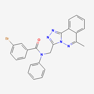 molecular formula C24H18BrN5O B11400593 3-bromo-N-[(6-methyl[1,2,4]triazolo[3,4-a]phthalazin-3-yl)methyl]-N-phenylbenzamide 