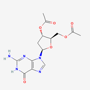 molecular formula C₁₄H₁₇N₅O₆ B1140060 2'-Deoxy-3',5'-di-O-acetylguanosine CAS No. 69992-10-5