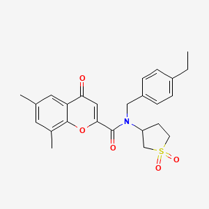 N-(1,1-dioxidotetrahydrothiophen-3-yl)-N-(4-ethylbenzyl)-6,8-dimethyl-4-oxo-4H-chromene-2-carboxamide