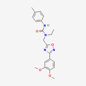 1-{[3-(3,4-Dimethoxyphenyl)-1,2,4-oxadiazol-5-yl]methyl}-1-ethyl-3-(4-methylphenyl)urea