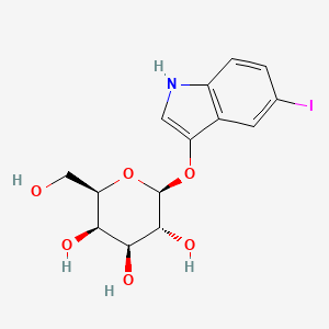 molecular formula C₁₄H₁₆INO₆ B1140063 5-Iodo-3-indolyl-beta-D-galactopyranoside CAS No. 36473-36-6