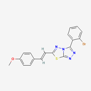 3-(2-bromophenyl)-6-[(E)-2-(4-methoxyphenyl)ethenyl][1,2,4]triazolo[3,4-b][1,3,4]thiadiazole