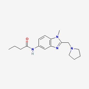 molecular formula C17H24N4O B11400667 N-(1-Methyl-2-pyrrolidin-1-ylmethyl-1H-benzoimidazol-5-yl)-butyramide 