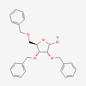 molecular formula C₂₆H₂₈O₅ B1140067 2,3,5-Tri-O-benzyl-D-ribofuranose CAS No. 89615-45-2