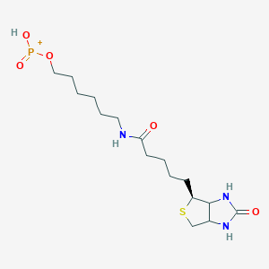 molecular formula C₁₆H₃₀N₃O₅PS B1140069 6-N-Biotinylaminohexyl Hydrogenphosphonate CAS No. 224583-35-1