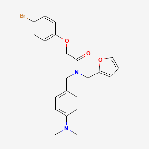 molecular formula C22H23BrN2O3 B11400691 2-(4-bromophenoxy)-N-[4-(dimethylamino)benzyl]-N-(furan-2-ylmethyl)acetamide 