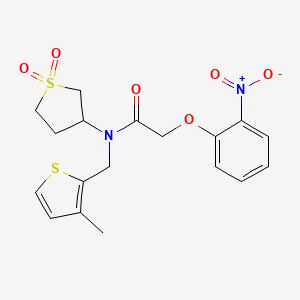 N-(1,1-dioxidotetrahydrothiophen-3-yl)-N-[(3-methylthiophen-2-yl)methyl]-2-(2-nitrophenoxy)acetamide