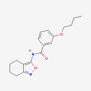 molecular formula C18H22N2O3 B11400717 3-butoxy-N-(4,5,6,7-tetrahydro-2,1-benzoxazol-3-yl)benzamide 