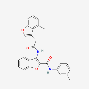 3-{[(4,6-dimethyl-1-benzofuran-3-yl)acetyl]amino}-N-(3-methylphenyl)-1-benzofuran-2-carboxamide