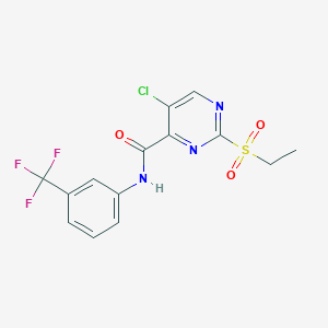 5-chloro-2-(ethylsulfonyl)-N-[3-(trifluoromethyl)phenyl]pyrimidine-4-carboxamide