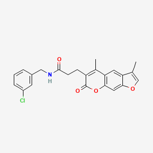 N-(3-chlorobenzyl)-3-(3,5-dimethyl-7-oxo-7H-furo[3,2-g]chromen-6-yl)propanamide