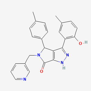 3-(2-hydroxy-5-methylphenyl)-4-(4-methylphenyl)-5-(pyridin-3-ylmethyl)-4,5-dihydropyrrolo[3,4-c]pyrazol-6(1H)-one