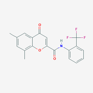 6,8-dimethyl-4-oxo-N-[2-(trifluoromethyl)phenyl]-4H-chromene-2-carboxamide