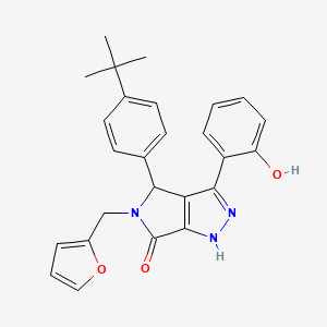 4-(4-tert-butylphenyl)-5-(furan-2-ylmethyl)-3-(2-hydroxyphenyl)-4,5-dihydropyrrolo[3,4-c]pyrazol-6(1H)-one