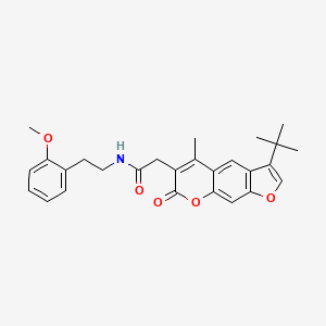 2-(3-tert-butyl-5-methyl-7-oxo-7H-furo[3,2-g]chromen-6-yl)-N-[2-(2-methoxyphenyl)ethyl]acetamide