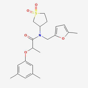 2-(3,5-dimethylphenoxy)-N-(1,1-dioxidotetrahydrothiophen-3-yl)-N-[(5-methylfuran-2-yl)methyl]propanamide