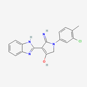 5-amino-4-(1H-1,3-benzodiazol-2-yl)-1-(3-chloro-4-methylphenyl)-2,3-dihydro-1H-pyrrol-3-one