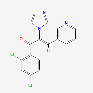 (2Z)-1-(2,4-dichlorophenyl)-2-(1H-imidazol-1-yl)-3-(pyridin-3-yl)prop-2-en-1-one