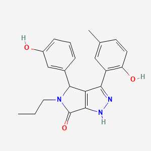 3-(2-hydroxy-5-methylphenyl)-4-(3-hydroxyphenyl)-5-propyl-4,5-dihydropyrrolo[3,4-c]pyrazol-6(1H)-one