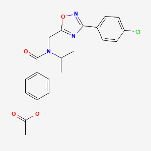 4-({[3-(4-Chlorophenyl)-1,2,4-oxadiazol-5-YL]methyl}(propan-2-YL)carbamoyl)phenyl acetate