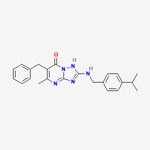 6-benzyl-5-methyl-2-{[4-(propan-2-yl)benzyl]amino}[1,2,4]triazolo[1,5-a]pyrimidin-7(4H)-one