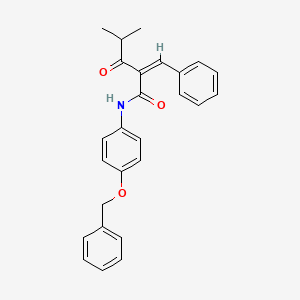 molecular formula C₂₆H₂₅NO₃ B1140092 N-4-苄氧基苯基 α-苯甲亚基异丁酰乙酰胺 CAS No. 163217-66-1