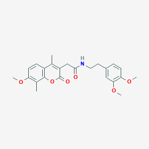 N-[2-(3,4-dimethoxyphenyl)ethyl]-2-(7-methoxy-4,8-dimethyl-2-oxo-2H-chromen-3-yl)acetamide