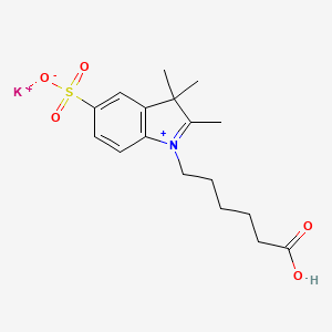 molecular formula C₁₇H₂₂KNO₅S B1140094 1-羧基戊基-2,3,3-三甲基吲哚鎓-5-硫酸钾盐 CAS No. 246516-15-4