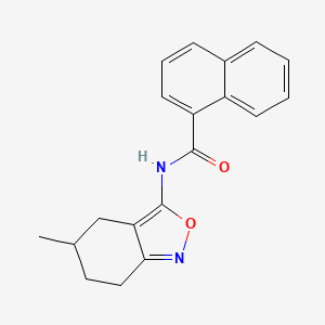 molecular formula C19H18N2O2 B11400957 N-(5-methyl-4,5,6,7-tetrahydro-2,1-benzoxazol-3-yl)naphthalene-1-carboxamide 