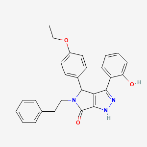 4-(4-ethoxyphenyl)-3-(2-hydroxyphenyl)-5-(2-phenylethyl)-4,5-dihydropyrrolo[3,4-c]pyrazol-6(1H)-one