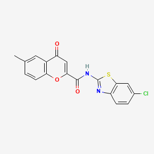 N-(6-chloro-1,3-benzothiazol-2-yl)-6-methyl-4-oxo-4H-chromene-2-carboxamide