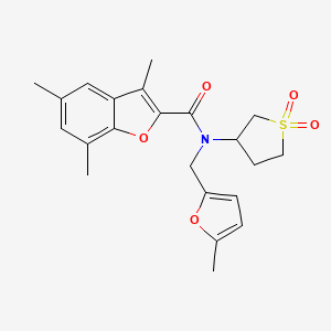 N-(1,1-dioxidotetrahydrothiophen-3-yl)-3,5,7-trimethyl-N-[(5-methylfuran-2-yl)methyl]-1-benzofuran-2-carboxamide