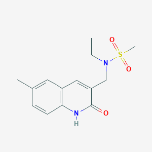 N-ethyl-N-[(2-hydroxy-6-methylquinolin-3-yl)methyl]methanesulfonamide