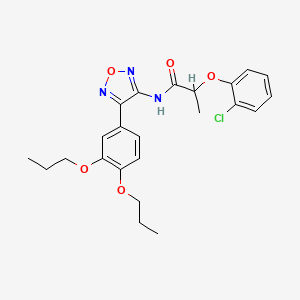 2-(2-chlorophenoxy)-N-[4-(3,4-dipropoxyphenyl)-1,2,5-oxadiazol-3-yl]propanamide