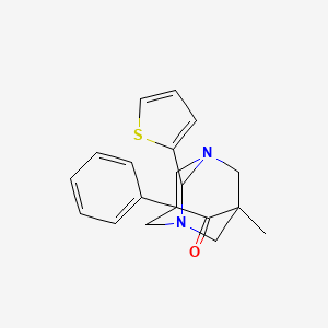 5-Methyl-7-phenyl-2-(2-thienyl)-1,3-diazatricyclo[3.3.1.1~3,7~]decan-6-one