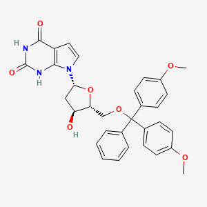 molecular formula C₃₂H₃₁N₃O₇ B1140101 5'-O-(4,4'-二甲氧基三苯甲基)-7-脱氮-2'-脱氧黄嘌呤 CAS No. 869355-16-8