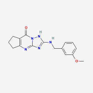 2-[(3-methoxybenzyl)amino]-4,5,6,7-tetrahydro-8H-cyclopenta[d][1,2,4]triazolo[1,5-a]pyrimidin-8-one